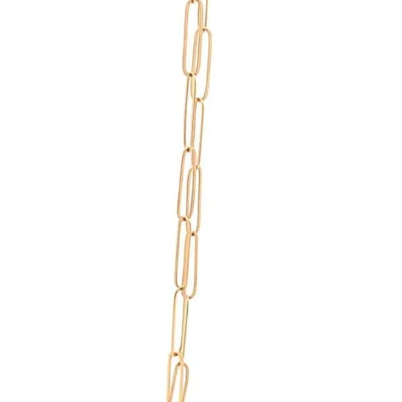 18K Yellow Gold Bracelet Paperclip 0.96 gram Size 8 inches - Picture 4 of 8